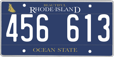 RI license plate 456613