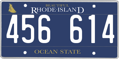 RI license plate 456614