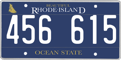 RI license plate 456615