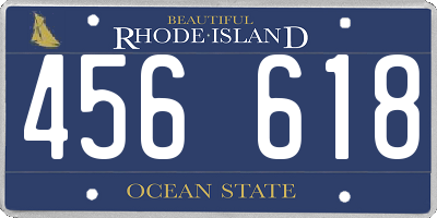 RI license plate 456618
