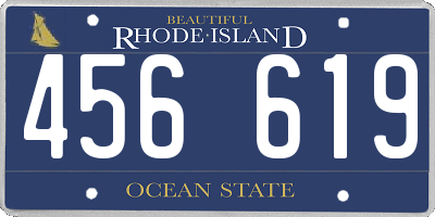 RI license plate 456619