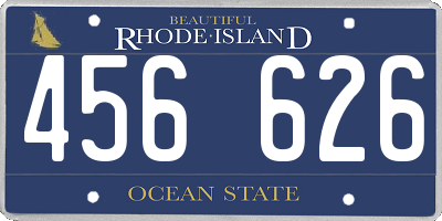 RI license plate 456626