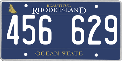RI license plate 456629