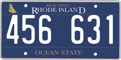RI license plate 456631