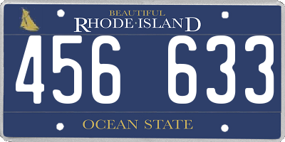 RI license plate 456633