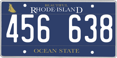 RI license plate 456638