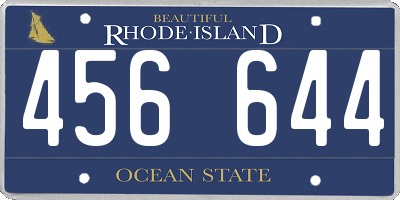 RI license plate 456644