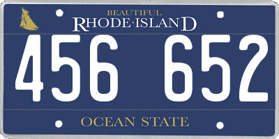 RI license plate 456652