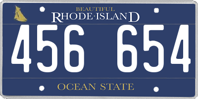 RI license plate 456654