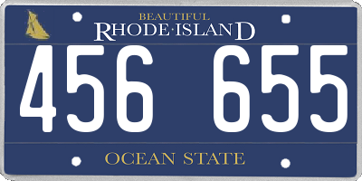 RI license plate 456655