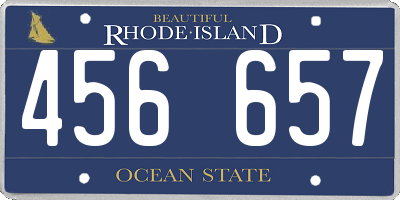 RI license plate 456657