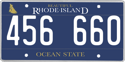 RI license plate 456660