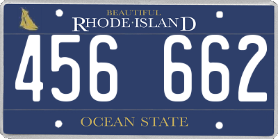 RI license plate 456662