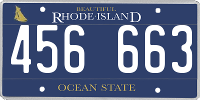 RI license plate 456663