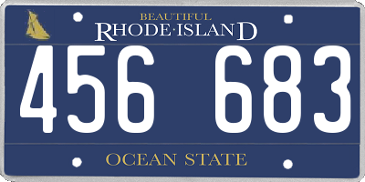 RI license plate 456683
