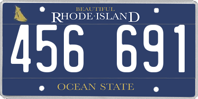 RI license plate 456691