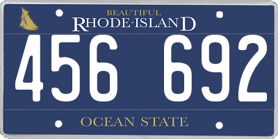 RI license plate 456692