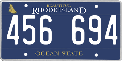 RI license plate 456694