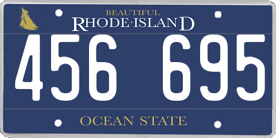 RI license plate 456695