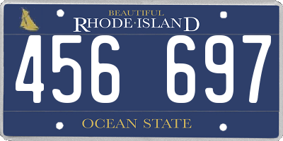 RI license plate 456697