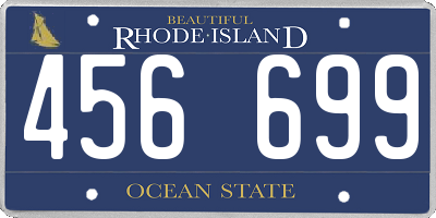 RI license plate 456699