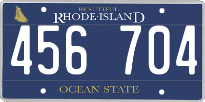 RI license plate 456704