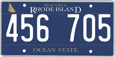 RI license plate 456705