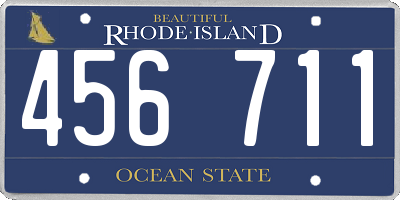 RI license plate 456711