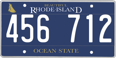 RI license plate 456712