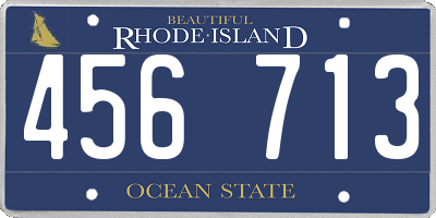 RI license plate 456713