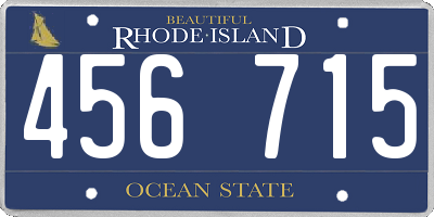 RI license plate 456715