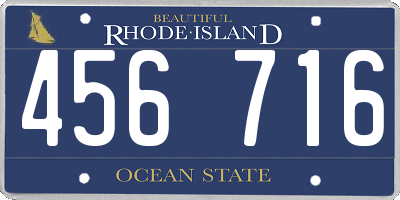 RI license plate 456716
