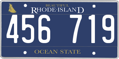 RI license plate 456719