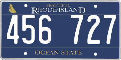 RI license plate 456727
