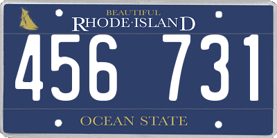 RI license plate 456731