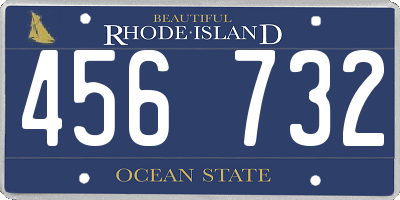 RI license plate 456732