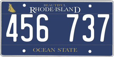 RI license plate 456737