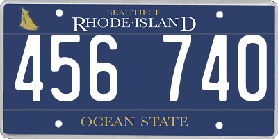RI license plate 456740