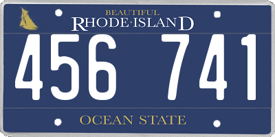 RI license plate 456741