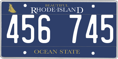 RI license plate 456745