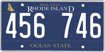 RI license plate 456746