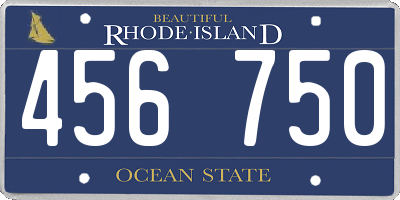 RI license plate 456750