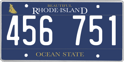 RI license plate 456751