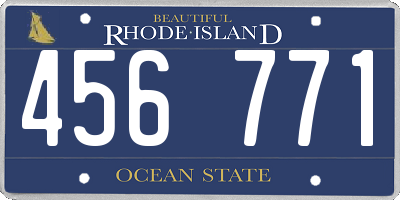 RI license plate 456771