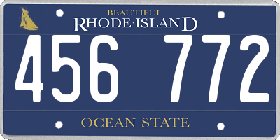 RI license plate 456772