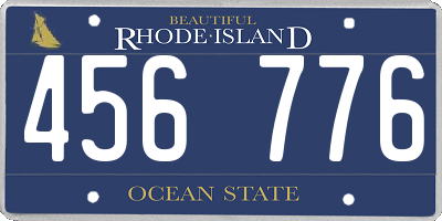 RI license plate 456776