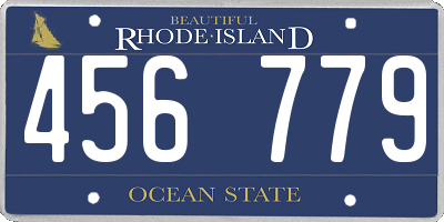 RI license plate 456779