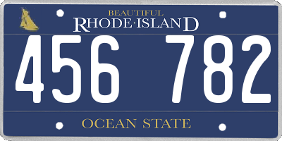 RI license plate 456782