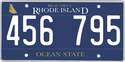 RI license plate 456795