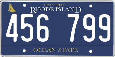 RI license plate 456799